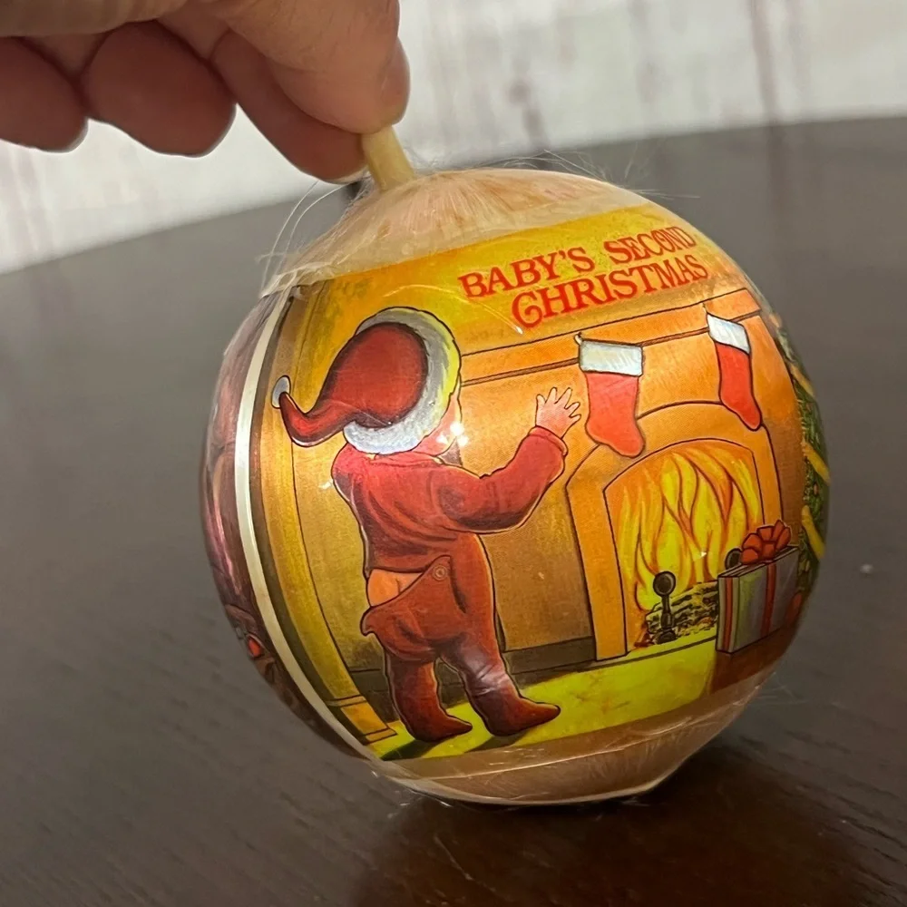 Vintage Christmas Baby's Second Christmas 1985 Ornament - Multicolor